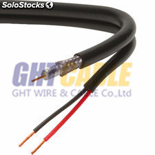 Cable coaxial RG59 +2 hilos de alimentación