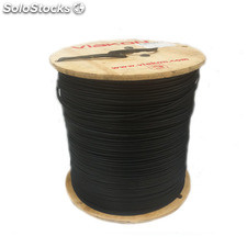 Cable coaxial siames 300 mts 2 hilos cal 20 negro exterior cctv