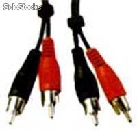 Cable de audio estereo con 2 conectores rca para dvd