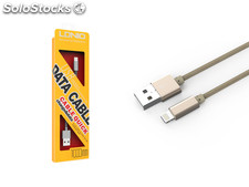 Câble de chargement chrome type Lightning pour iPhone, iPad &amp; iPod