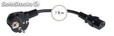 Cable de red con toma de tierra.3 x 0´75 mm².Conectores schuko macho - IEC 60320