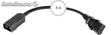 Cable de red con toma de tierra para prolongaciones.3 x 1 mm².Conectores IEC