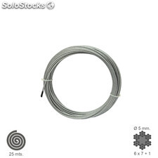 Cable Galvanizado 5 mm. (Rollo 25 Metros) No Elevacion