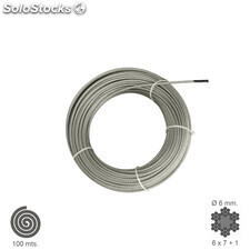 Cable Galvanizado 6 mm. (Rollo 100 Metros) No Elevacion