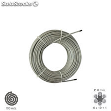 Cable Galvanizado 8 mm. (Rollo 100 Metros) No Elevacion