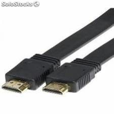 Cable hdmi 1.3 plano macho macho conexion oro 1.8m negro