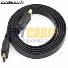 Cable HDMI, macho a macho, Plano,CCS+lámina de alumnio F023