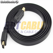 Cable HDMI, macho a macho, Plano,CCS+lámina de alumnio F023