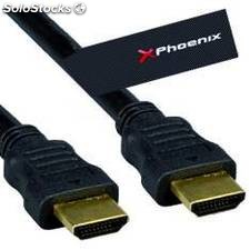 Cable hdmi phoenix 1.3 macho macho conexion oro 3m negro