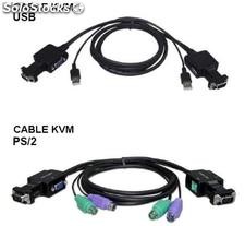 Cable kvm Switch, tamaño de cable de gran tamaño, con usb o PS-2 de interfaz