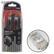 Cable lan con conectores rj45 a rj45