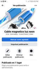 Cable magnetico luz neon