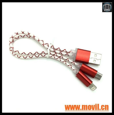 Cable micro del USB 8Pin 2 en 1 cable del USB. Para el iPhone 5 6 6s 5s plus - Foto 2