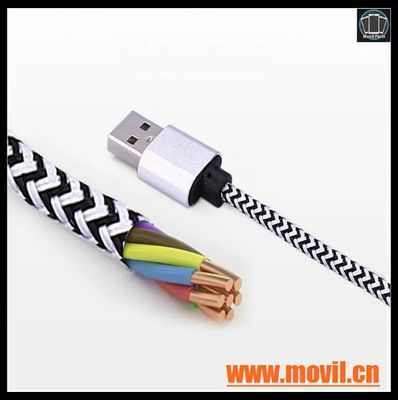 Cable Micro USB con Metal Shell Cable cargador para iPhone 5 5S 6 6S Plus - Foto 4
