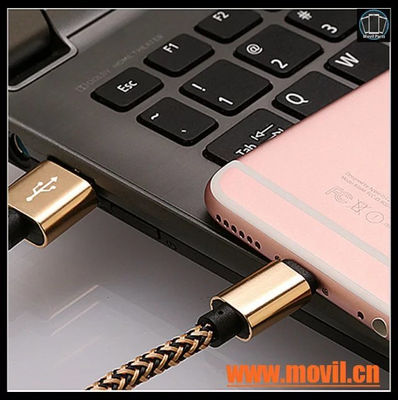Cable Micro USB con Metal Shell Cable cargador para iPhone 5 5S 6 6S Plus - Foto 2