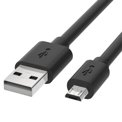 Cable MicroUSB a USB de 3m para smartphone o tablet | carga y datos | negro