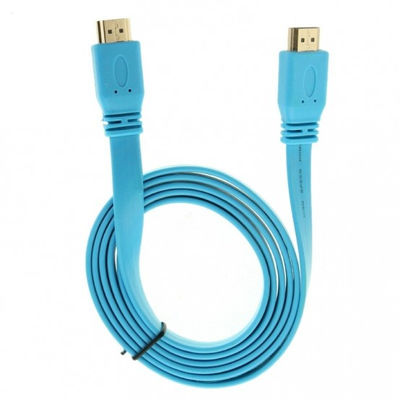 Cable plano ultra hdmi 4K 1.5M azul biwond