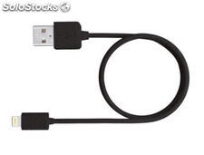 Cable usb 2.0 a apple lightning mediarange usb 2.0 longitud de cable 1 mt negro