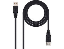 Cable usb nanocable 2.0 tipo a/m-a/h color negro longitud 1.8 m