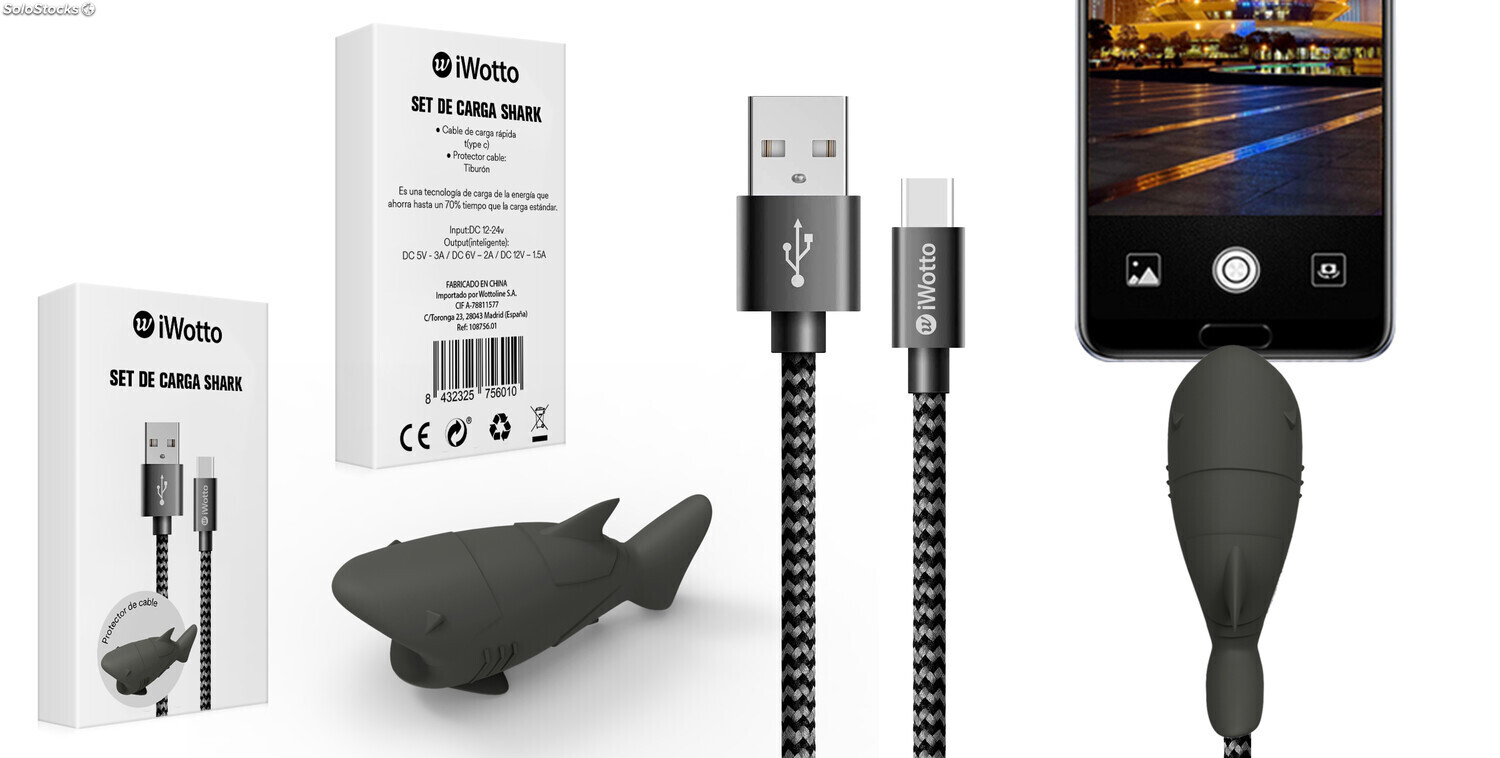 i-Dawn - Cable USB tipo C de carga rápida + llavero + abrebotellas +  mosquetón de aluminio, cable de carga corto USB tipo C compatible con  Galaxy
