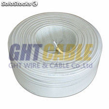 Cables coaxial RG6 + 2 hilos alimentación blanca - Foto 2