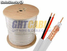 Cables coaxial RG6 + 2 hilos alimentación blanca - Foto 3
