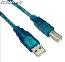 Cables usb am/bm2.0v Azul Transparente-cu201-tl