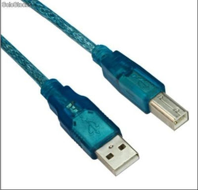 Cables usb am/bm2.0v Azul Transparente-cu201-tl