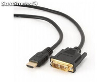 CableXpert 0,5 m - hdmi - dvi - Männlich - Männlich - Gold cc-hdmi-dvi-0.5M