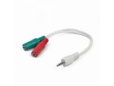 CableXpert 3,5 mm 4-Pin Stecker auf 3,5 mm Buchse + Mikrofon CCA-417W