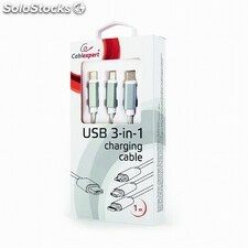 CableXpert 3-in-1 usb-Ladekabel 1m cc-USB2-AM31-1M-s