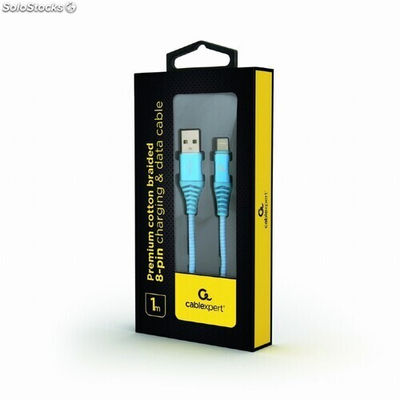 CableXpert 8-pin Charging Cable 1m turquoise cc-USB2B-amlm-1M-v