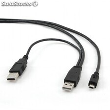 CableXpert Dual usb a auf Mini-usb Adapterkabel 0,9 m ccp-USB22-AM5P-3