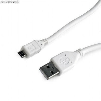 CableXpert Micro-usb cable 1 m white color ccp-mUSB2-ambm-w-1M