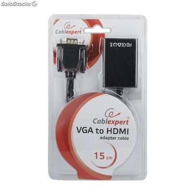 CableXpert vga auf hdmi/Audio-Adapter Schwarz a-vga-hdmi-01