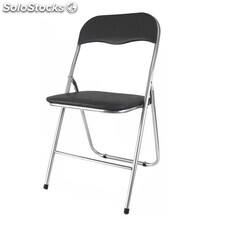Cadeira Acolchoado Dobrável Preta (44,5 x 44 x 79 cm)