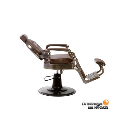 Cadeira barbeiro hidráulica clássico vintage apoio para os pés modelo Mae Bronze - Foto 2