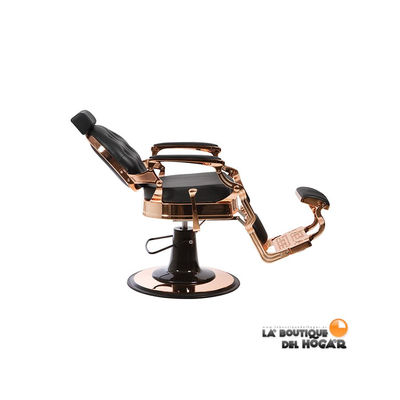 Cadeira barbeiro hidráulica clássico vintage apoio para os pés modelo Mae rosa - Foto 2