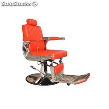 Cadeira barbeiro hidráulica reclinável e giratória apoio para os pés modelo S68R