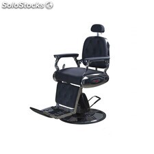Cadeira barbeiro hidráulica reclinável e giratória braços Delta modelo cor preta