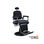 Cadeira barbeiro hidráulica reclinável e giratória braços Delta modelo cor preta - Foto 2