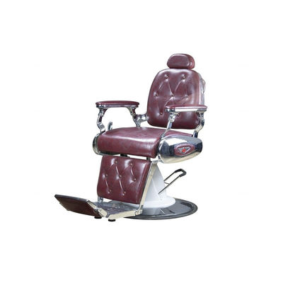 Cadeira barbeiro hidráulica reclinável giratória braços Delta modelocor vermelho