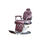 Cadeira barbeiro hidráulica reclinável giratória braços Delta modelocor vermelho - 1