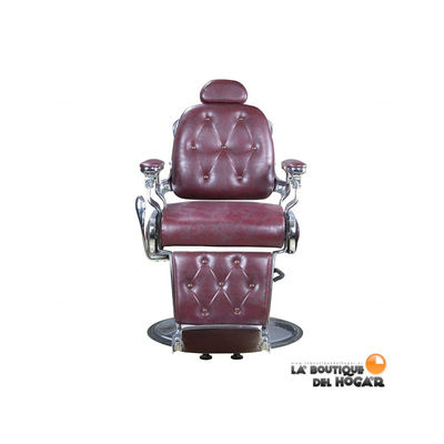 Cadeira barbeiro hidráulica reclinável giratória braços Delta modelocor vermelho - Foto 3