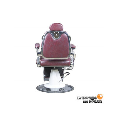 Cadeira barbeiro hidráulica reclinável giratória braços Delta modelocor vermelho - Foto 4