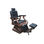 Cadeira barbeiro hidráulica retrô clássico vintage apoio os pés Modelo LBH-66N - 1