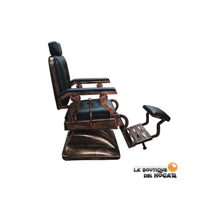 Cadeira barbeiro hidráulica retrô clássico vintage apoio os pés Modelo LBH-66N - Foto 2