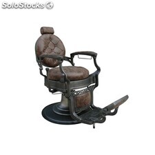 Cadeira barbeiro hidráulica vintage clássica apoio para pés modelo Stafford