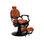 Cadeira barbeiro hidráulica vintage clássico Check Marrom Promoção Março 2024 - 1