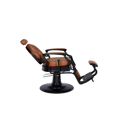 Cadeira barbeiro hidráulica vintage clássico Check Marrom Promoção Março 2024 - Foto 5